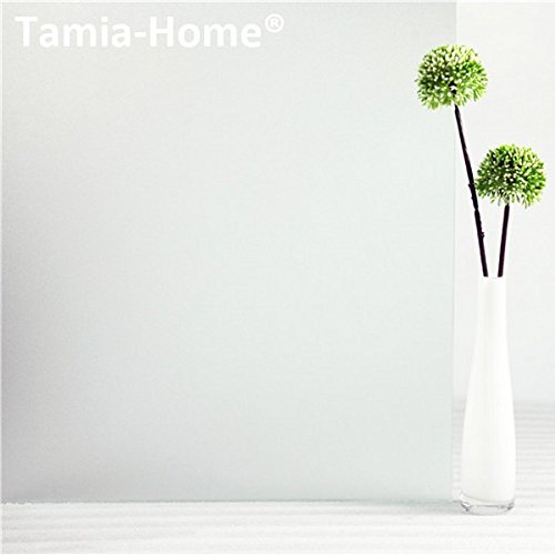 Tamia-Home Statische Fensterfolie 90% UV-Sonnenschutz Selbsthaftende Sichtschutzfolie Glasdekor S001 "Milchglas", 90x150cm