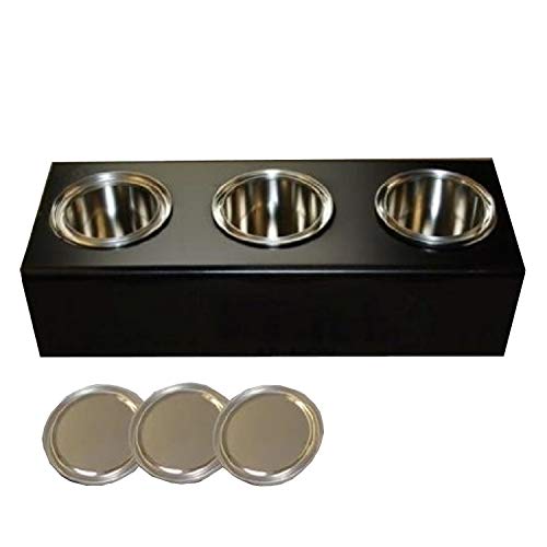 Kaminbau Mierzwa ( df-shopping ) Supporto in Metallo Nero con 0,25 Litri Etanolo lattine - Gel Camino/etanolo Camino