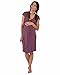 The Essential One - Maternity Nursing Nightie Stripe - Navy Coral - Large - EOM132