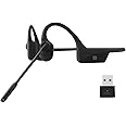 Shokz OpenComm UC【With USB-A】 - Bluetooth Wireless Bone Sound PC Headset with Noise Cancelling Boom Mic and Dongle, Perfect for Home Office, Remote Work, Business Meeting, with Bookmark, Black