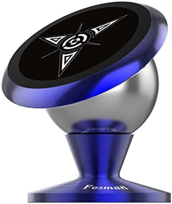 Fosman Universal 360 Rotatable Magnetic Car Mount For iPhone Samsung Sat Nav (42mm Tri Blue)