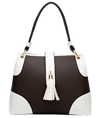 VogueZone009 Femme Fourre-Tout Robe Sacs à bandoulière Sacs à Main d'embrayage, CCAFBO181683, Blanc