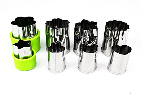 Gemüse Schere Formen Form Set (8 Stück) – Mini Cookie Ausstechformen Pie Kruste Obst Keks Formen Ausstecher Form - 7
