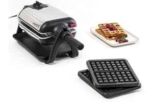 Tefal Gaufrier semi professionnel, 1200 W, Thermostat réglable, Voyant lumineux, Poignée rotative et rabattable, Résultat parfait, Nettoyage facile, King Size WM756D12
