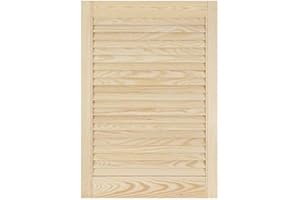 KB TOOLS Porte Louvre en bois de pin – aération ouverte – prête à peindre – porte d'armoire, de placard à lattes – différentes tailles - 720 mm x 494 mm (H x l)