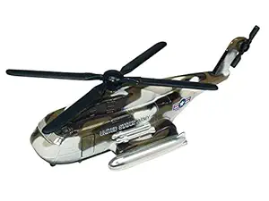 IndusBay Alloy Die-cast Metal Army Helicopter Military Airplane with Pullback Feature Rescue Chopper Cargo Helicopter Toy for Kids Boys - Set of 4 (Assorted Colors)