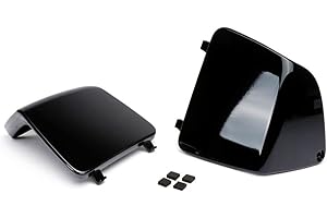 MOTO NOSTRA Wartungsklappen Set Beinschild schwarz glanz kompatibel für Vespa GT, GTL, GTV, GTS, HPE, Super Tech, Sport, 125-300