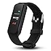 Produktbild Hihoddy HR Fitness Tracker Bluetooth 4.0 IP67 Wasserdicht Fitness Armbanduhr mit Herzfrequenz Monitor Schrittzähler und Großer Touchscreen für Android und iOS System, Schwarz