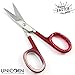 SUPER SHARP 3.5" Professional Finger Toe Nail Scissors Stainless Steel Manicure CURVED/STRAIGHT Scissors (Red)