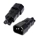 Produktbild Goliton® IEC 320 C14 wiederum C5 gerade Revolution Mickey weiblicher Kopf 3P Power Adapter - Schwarz