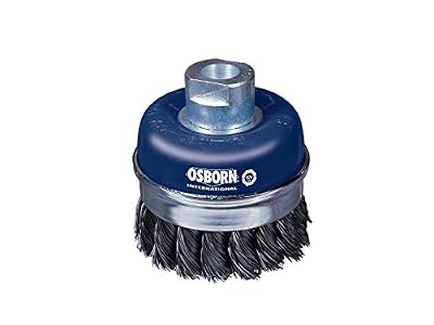 Osborn brosse boisseau pour meuleuse d'angle de 125 mm, diamètre : 75 mm-filetage M 14 x 2, gezopfter d'acier 0,5 mm avec anneau support TÜV 9908608152, bleu