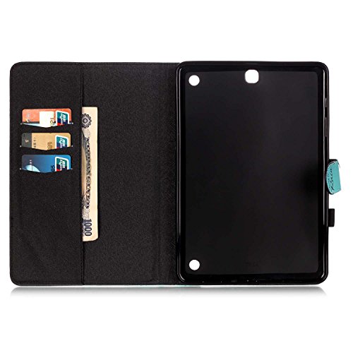 Samsung Galaxy Tab A 9.7 SM-T550 Hülle, DEENOR Colorful Painting and Stylish Drawing Wallet Case Book Style PU Leder Flip Protective Stand Schutzhülle Hülle für Samsung Galaxy Tab A 9.7 SM-T550. (Gear) - 6