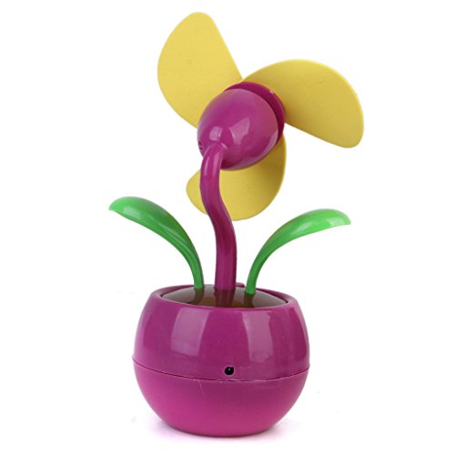Mini USB Fan Blume Desktop Fan Geschenk – Rosa und Pink - 9