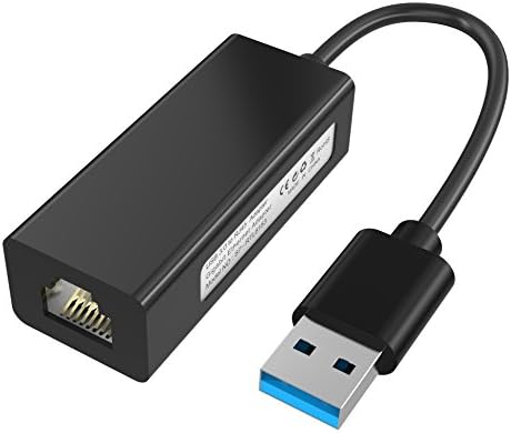 Ethernet Adapter, Gvoo USB 3.0 to RJ45 LAN Network Adapter for Windows, Mac, Chromebook, Linux, Surface Pro - Black