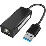 Ethernet Adapter, Gvoo USB 3.0 to RJ45 LAN Network Adapter for Windows, Mac, Chromebook, Linux, Surface Pro - Black