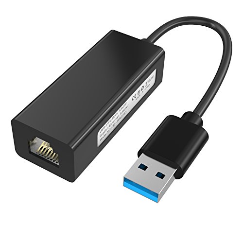 Ethernet Adapter, Gvoo USB 3.0 to RJ45 LAN Network Adapter for Windows, Mac, Chromebook, Linux, Surface Pro - Black