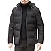 Produktbild Holeider Herren Jacke Herren Winter, Winterjacke Langarm Steppjacke Warm Parka Mantel Lässig Essential Down Jacke Kapuze abnehmbar Winterparka Einfarbig mit Reißverschluss,