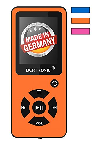 Preisvergleich Produktbild BERTRONIC Made in Germany BC03 Royal MP3-Player, 16 GB Bis 100 Stunden Wiedergabe Radio / Portabler Player mit Lautsprecher / Audio-Player für Sport mit Micro SD-Karte