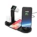 Price comparison product image Charging Station for Smartphones Charging Stand for Apple watch 4/3/2/1 Charging Dock for Airpods and Fast Wireless Charger for iPhone X/XR/Xs Max/XS,Samsung S10/S10+/S9 (QC3.0 Adapter Included)