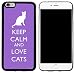 Produktbild Rikki Knight Design –, Farbe Violett Keep Calm und Love Cats, Hybrid-Schutzhülle für iPhone 6 Plus/6S Plus