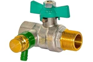 HERMANN SCHMIDT Trinkwasser Messing Kugelhahn DVGW ½“-11/4“ Zoll IG-AG Knebelgriff u Entleerung Größe 1"