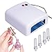 Nestling® UV Gel Nail Art Lamp Dryer Manicure Light Gellish Curing Timer 36W + 4 x 9W Blubs (White)