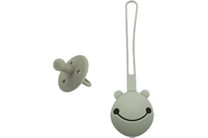 PSOWQ 1 Pieza Porta Chupete para Bebé, Caja para Chupete Portátil, Estuche para Chupete de Silicona, Caja para Chupete Elástica Suave, Sin BPA, Ideal para Recién Nacidos - Verde