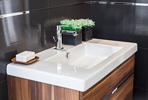 KNOPPO® Waschbecken Überlauf Abdeckung, Überlaufblende – Mirror (6 verschiedene Design-Modelle) chrom - 4