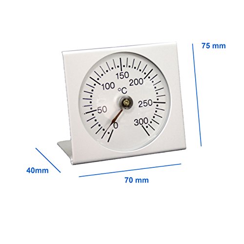 Edelstahl Analog Bimetall Backofen – Ofen Thermometer 300 °C . Backofenthermometer Made in Germany - 3