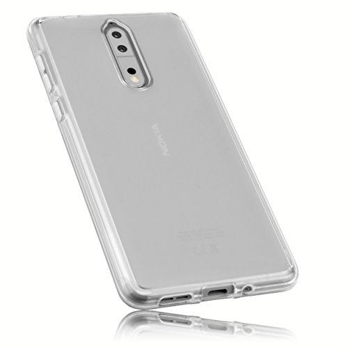 Preisvergleich Produktbild mumbi Schutzhülle für Nokia 8 Hülle transparent weiss