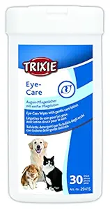 Trixie: - Eye Care Wipes | Eye Care Wipes for Dogs, Cats and Other Small Animals | Works to Gently Remove Dirt, Discharge and Stains Around The Eyes with an Easy-to-Use Wipe - 30 Count