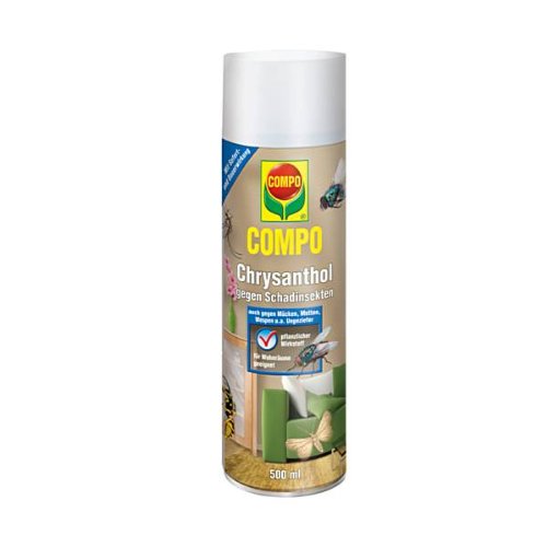 COMPO Schädlingsbekämpfung Chrysanthol® Fliegen-Spray, Insektenabwehr gegen u.a. Fliegen, Mücken, Wepsen und Motten, 500 ml