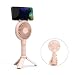Produktbild Handheld Ventilator, tragbar persönlich Schreibtisch Ventilator mit 3 Geschwindigkeit Einstellbar, 2000mAh USB Angetrieben Wiederaufladbar, Kühlung zum Büro Zimmer Draussen Haushalt Reisen, Gspirit (Rosa)