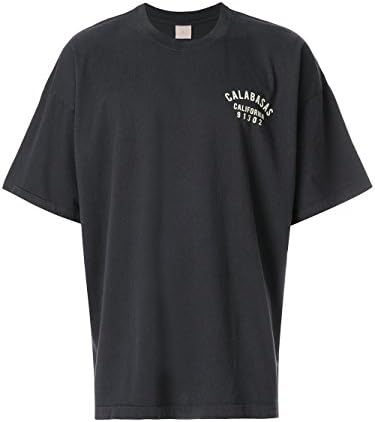 YEEZY Men's Yz6u1020akon Grey/Black Cotton T-Shirt
