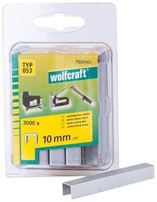 Wolfcraft Agrafes type 053, acier trempé 10 pièces 3000