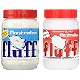 Fluff Marshmallow Spread 213g Pack of 2 - Original & Strawberry Flavour