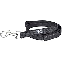 JULIUS-K9, 216GM-S1 Color & Gray gumierte Leine, 20 mm x 1 m mit Schlaufe, maximal für 50 kg Hunde, schwarz-grau