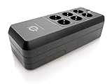 Con 6 salidas AC Conceptronic SAI para Oficina de 600 VA y 300 W - Fuente de alimentación Continua (UPS) (600 VA, 300 W, 220 V, 240 V, 50/60, Tipo F)