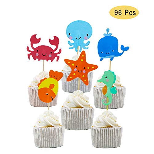 NEPAK 200 Pcs Racing Flags Party Cupcake Toppers Double Sided,Birthday Party Decoraciones Suministros