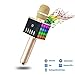 Produktbild MLYDW Microfono Karaoke Bluetooth - Microfono Wireless Portatile - Microfono Dinamico Con Luci e Altoparlanti - Adatto Per La Durata Del Tempo Di Festa in Campeggio