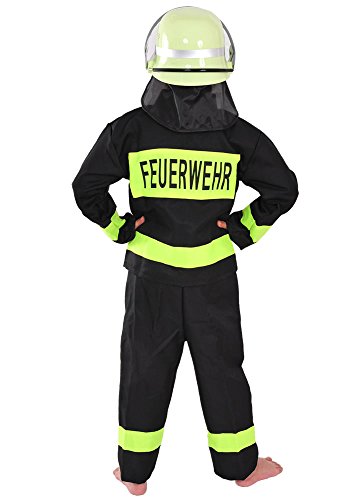 NEU FEUERWEHR MIT HELM KINDER KOSTÜM FÜR FASCHING KARNEVAL 110 - 116 KINDERKOSTÜM FEUERWEHRMANN FEUERWEHRANZUG