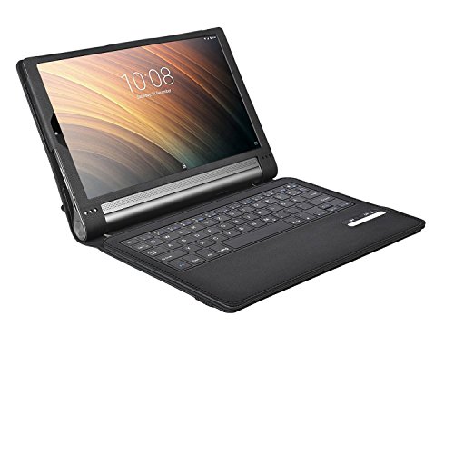 iBetter Lenovo Yoga Tab 3 Plus Bluetooth Tastatur Hülle Keyboard Case [QWERTZ Tastatur]-tastatur Hülle Ultradünn leicht SmartShell Ständer Schutzhülle mit magnetisch abnehmbar drahtloser Bluetooth Tastatur für Lenovo Yoga Tab 3 Plus Tablet(Schwarz)
