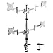 Produktbild RICOO Universal Monitor Multimonitor Stand TS9211 Halterung 4 Bildschirme Schwenkbar Neigbar Tischhalterung LCD LED TFT Curved Bildschirmhalterung VESA 75x75 100x100 33-69cm 13-27 Zoll Silber