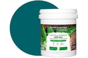 BOX DECO COULEURS Peinture naturelle écologique aspect Satin NATURA - Tassili - Murale intérieur -1 L - 18 m² (Vert Jade)