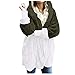 Produktbild Rosennie Warme Damen Strickjacke Winter Jacke Kapuzenjacke Fleecejacke Übergroße Hoodie Sweatjacke mit Kapuze Teddyjacke Frauen Mode Patchwork Cardigan Coat Casual