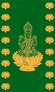 Epoojacart Decorative Backdrops - Lakshmi Devi Green Backdrop - Decorative Backdrops - Backdrops (5x8 ft) Green