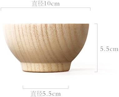 sweet kitchen -Japanese creative Home Tableware Beech wood round-bottomed Bowl