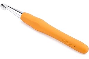NAMOON Extra Long Crochet Hooks, Aluminum Crochet Hook with Ergonomic Grip Soft Handles, Crochet Needles for Yarn Craft and Arthritic Hands (10mm)