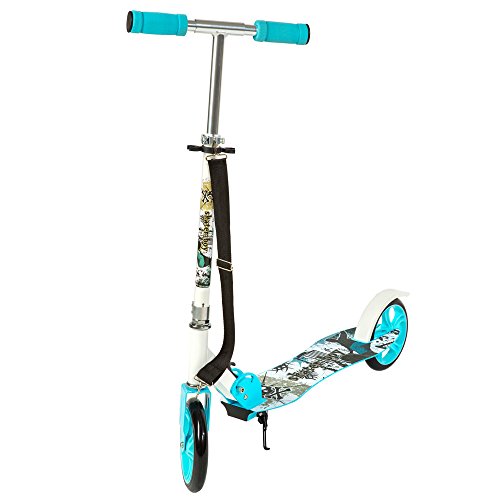 Preisvergleich Produktbild TecTake Scooter Roller Tretroller Cityroller klappbar XXL Räder 205mm hellblau