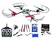 Produktbild efaso Quadcopter WLToys V636 - Skylark - 2,4 GHz, 6-Achsen Quadrocopter mit 2.0 MP HD-Kamera, Headless-Mode, Flip-Funktion, LED-Beleuchtung, 4 Geschwindigkeitsmodi und Rotorschutz inkl. Batterien für Fernsteuerung